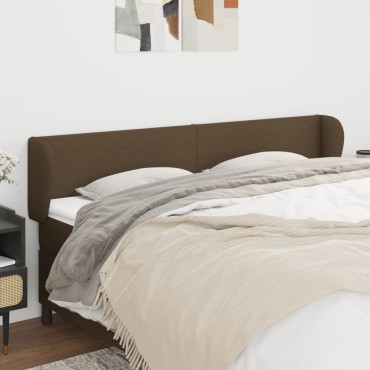 vidaXL Κεφαλάρι με Πτερύγια Σκούρο Καφέ 183x23x78/88cm Υφασμάτινο 1 τεμ.
