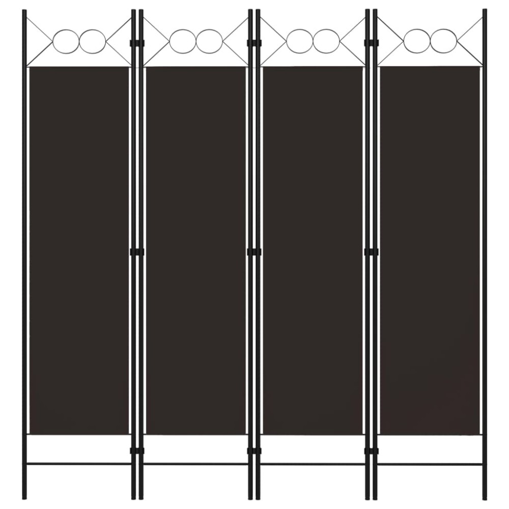 vidaXL Διαχωριστικό Δωματίου με 4 Πάνελ Καφέ 160x180cm 1 τεμ.