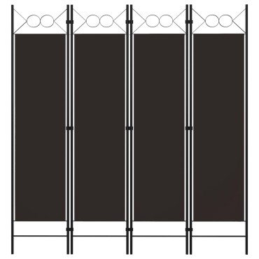vidaXL Διαχωριστικό Δωματίου με 4 Πάνελ Καφέ 160x180cm 1 τεμ.