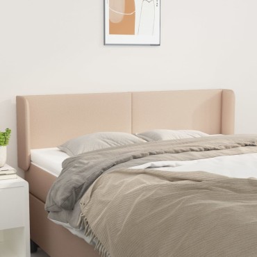 vidaXL Κεφαλάρι με Πτερύγια Καπουτσίνο 147x16x78/88cm Συνθετικό Δέρμα 1 τεμ.