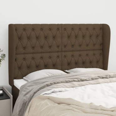 vidaXL Κεφαλάρι με Πτερύγια Σκούρο Καφέ 163x23x118/128cm Υφασμάτινο 1 τεμ.