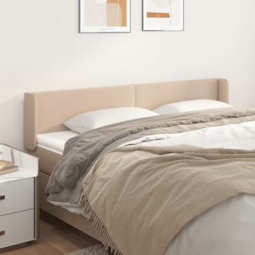vidaXL Κεφαλάρι με Πτερύγια Καπουτσίνο 203x16x78/88cm Συνθετικό Δέρμα 1 τεμ.