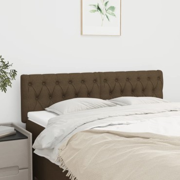 vidaXL Κεφαλάρια Κρεβατιού 2 τεμ. Σκ. Καφέ 72x7x78/88cm Υφασμάτινο