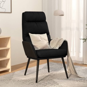 vidaXL Πολυθρόνα Relax Μαύρη Υφασμάτινη 70x77x98cm 1 τεμ.
