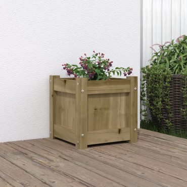 vidaXL Ζαρντινιέρα 31 x 31 x 31 εκ. Εμποτ. Ξύλο Πεύκου