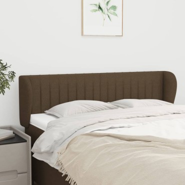 vidaXL Κεφαλάρι με Πτερύγια Σκούρο Καφέ 147x23x78/88cm Υφασμάτινο 1 τεμ.