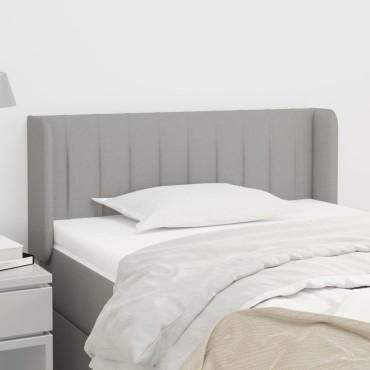 vidaXL Κεφαλάρι με Πτερύγια Ανοιχτό Γκρι 93x16x78/88cm Υφασμάτινο 1 τεμ.