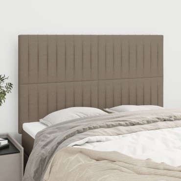 vidaXL Κεφαλάρια Κρεβατιού 4 τεμ. Taupe 72x5x78/88cm Υφασμάτινα