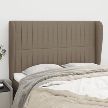 vidaXL Κεφαλάρι με Πτερύγια Taupe 147x23x118/128cm Υφασμάτινο 1 τεμ.
