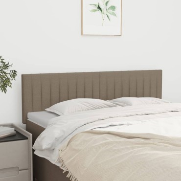 vidaXL Κεφαλάρια Κρεβατιού 2 τεμ. Taupe 72x5x78/88cm Υφασμάτινα