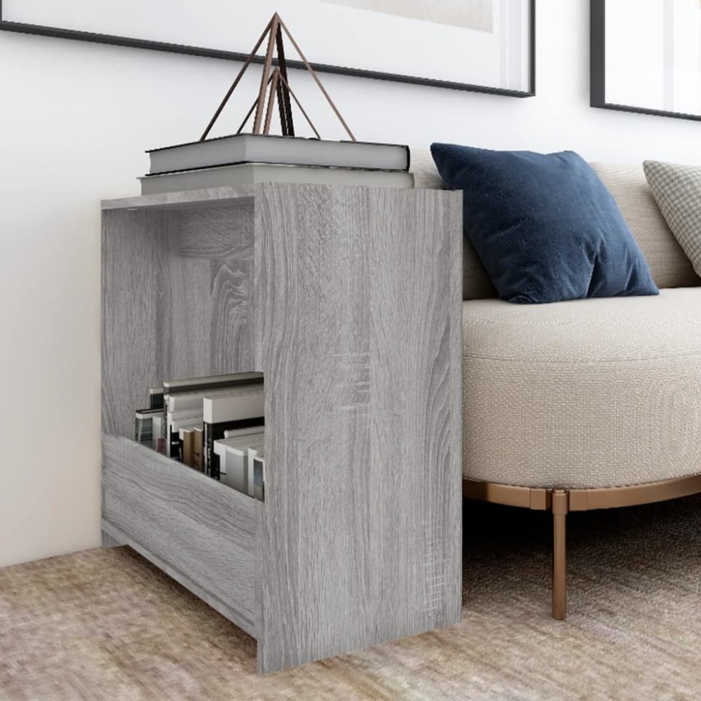 vidaXL Βοηθητικό Τραπέζι Γκρι Sonoma 50x26x50cm Επεξεργασμένο Ξύλο 1 τεμ.