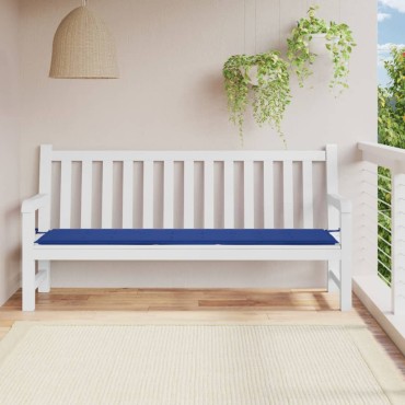 vidaXL Μαξιλάρι Πάγκου Κήπου Μπλε Ρουά 200x50x4cm Ύφασμα Oxford