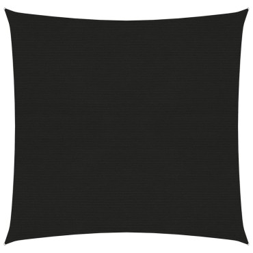 vidaXL Πανί Σκίασης Μαύρο 7 x 7 μ. από HDPE 160 γρ./μ²