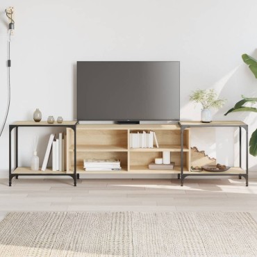 vidaXL Έπιπλο Τηλεόρασης Sonoma Δρυς 203x37x50cm Επεξεργασμένο Ξύλο
