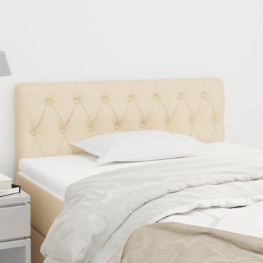 vidaXL Κεφαλάρι Κρεβατιού Κρεμ 100x7x78/88cm Υφασμάτινο 1 τεμ.