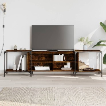 vidaXL Έπιπλο Τηλεόρασης Καπνιστή Δρυς 203x37x50cm Επεξεργ. Ξύλο
