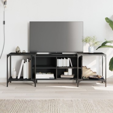vidaXL Έπιπλο Τηλεόρασης Μαύρο 153x37x50cm Επεξεργασμένο Ξύλο
