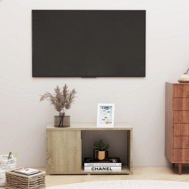 vidaXL Έπιπλο Τηλεόρασης Sonoma Oak 60x24x32cm από Μοριοσανίδα