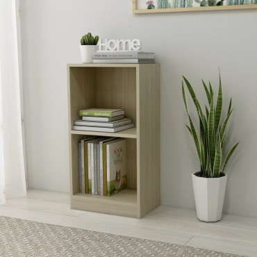 vidaXL Βιβλιοθήκη Χρώμα Sonoma Δρυς 40x24x75cm από Μοριοσανίδα 1 τεμ.