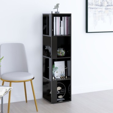 vidaXL Ντουλάπι Γωνία Μαύρο 33x33x132cm από Μοριοσανίδα 1 τεμ.