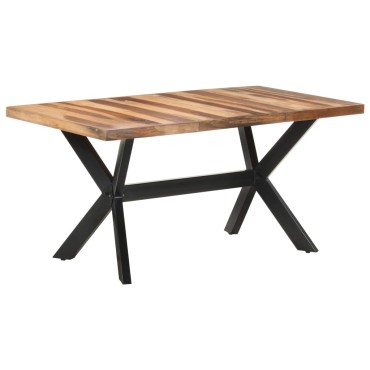 vidaXL Τραπεζαρία 160x80x75cm Μασίφ Ξύλο & Μελί Φινίρισμα 1 τεμ.