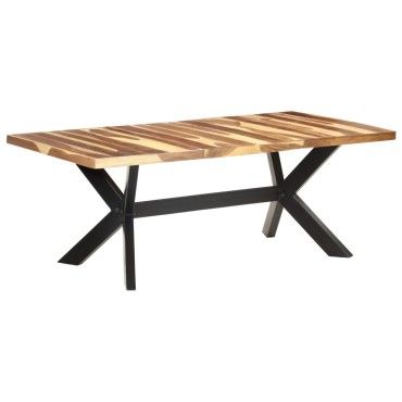 vidaXL Τραπεζαρία 200x100x75cm Μασίφ Ξύλο & Μελί Φινίρισμα 1 τεμ.