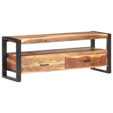 vidaXL Έπιπλο Τηλεόρασης 120x35x45cm Μασίφ Ξύλο με Φινίρισμα Sheesham