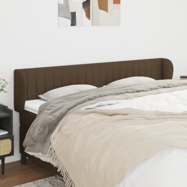 vidaXL Κεφαλάρι με Πτερύγια Σκούρο Καφέ 203x23x78/88cm Υφασμάτινο 1 τεμ.