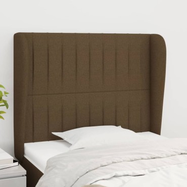 vidaXL Κεφαλάρι με Πτερύγια Σκούρο Καφέ 83x23x118/128cm Υφασμάτινο 1 τεμ.