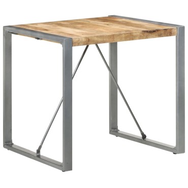 vidaXL Τραπεζαρία 80x80x75cm από Ακατέργαστο Ξύλο Μάνγκο 1 τεμ.