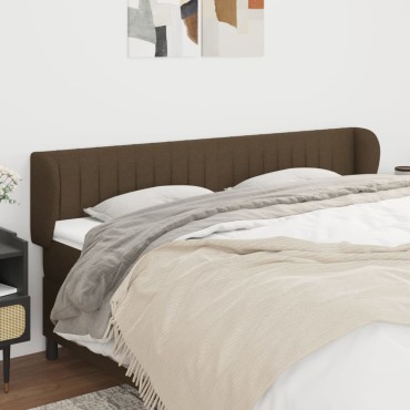 vidaXL Κεφαλάρι με Πτερύγια Σκούρο Καφέ 163x23x78/88cm Υφασμάτινο 1 τεμ.