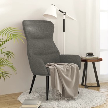vidaXL Πολυθρόνα Relax Ανοιχτό Γκρι Υφασμάτινη 70x77x94cm 1 τεμ.