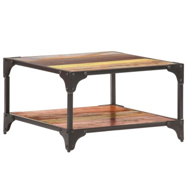 vidaXL Τραπεζάκι Σαλονιού 60x60x35cm από Μασίφ Ανακυκλωμένο Ξύλο 1 τεμ.