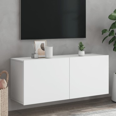 vidaXL Ντουλάπι Τοίχου Τηλεόρασης Λευκό 100x30x41cm