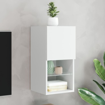 vidaXL Ντουλάπι Τηλεόρασης με LED Λευκό 30,5x30x60cm