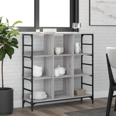 vidaXL Ραφιέρα Γκρι Sonoma 102x32x103,5cm από Επεξεργασμένο Ξύλο 1 τεμ.
