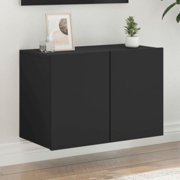vidaXL Ντουλάπι Τοίχου Τηλεόρασης Μαύρο 60x30x41cm