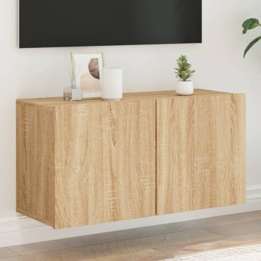 vidaXL Ντουλάπι Τοίχου Τηλεόρασης Sonoma Δρυς 80x30x41cm