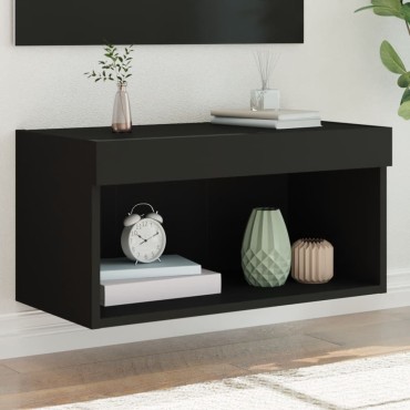 vidaXL Έπιπλο Τηλεόρασης με LED Μαύρο 60x30x30cm
