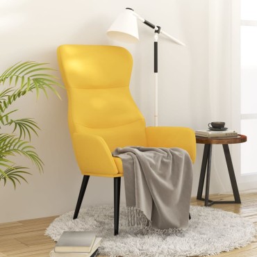 vidaXL Πολυθρόνα Relax Κίτρινο Μουσταρδί Υφασμάτινη 70x77x94cm 1 τεμ.