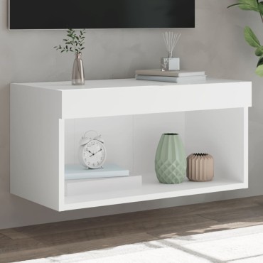 vidaXL Έπιπλο Τηλεόρασης με LED Λευκό 60x30x30cm