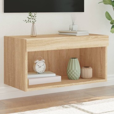 vidaXL Έπιπλο Τηλεόρασης με LED Sonoma Δρυς 60x30x30cm