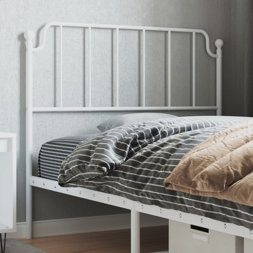 vidaXL Κεφαλάρι Λευκό Μεταλλικό 112x4x102cm 1 τεμ.