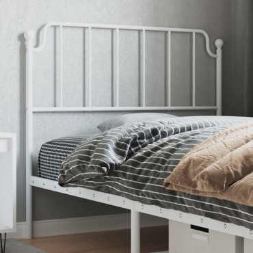 vidaXL Κεφαλάρι Λευκό Μεταλλικό 112x4x102cm 1 τεμ.