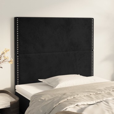 vidaXL Κεφαλάρια Κρεβατιού 2 τεμ. Μαύρα 80x5x78/88cm Βελούδινο