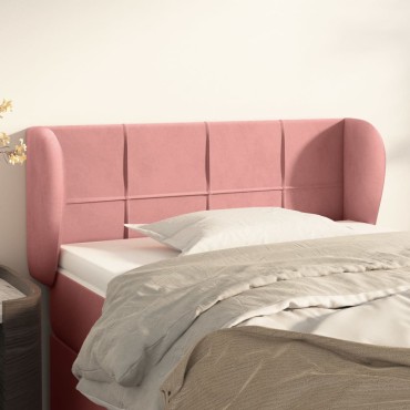 vidaXL Κεφαλάρι με Πτερύγια Ροζ 83x23x78/88cm Βελούδινο 1 τεμ.