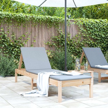 vidaXL Ξαπλώστρα 199,5x60x74cm από Μασίφ Ξύλο Πεύκου 1 τεμ.