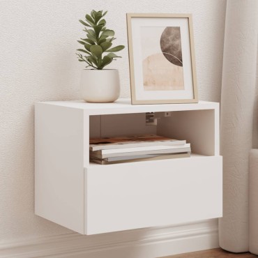vidaXL Έπιπλα Τοίχου Τηλεόρασης 2 τεμ. Λευκά 40x30x30cm Επεξ. Ξύλο