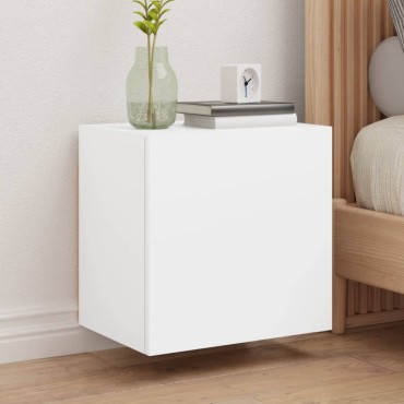 vidaXL Έπιπλα Τηλεόρασης Τοίχου 2 τεμ. Λευκά 40,5x30x40cm Επεξ. Ξύλο