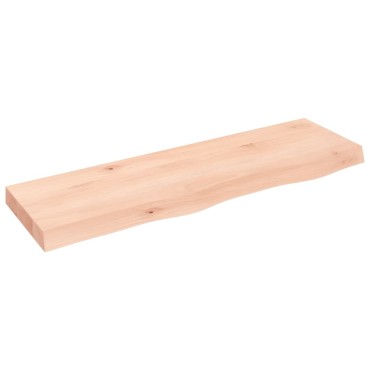 vidaXL Ράφι Τοίχου 100x30x(2-6)cm από Ακατέργαστο Μασίφ Ξύλο Δρυός 1 τεμ.